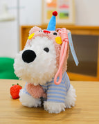 Plush birthday hat headband / 17cm color rope with random color