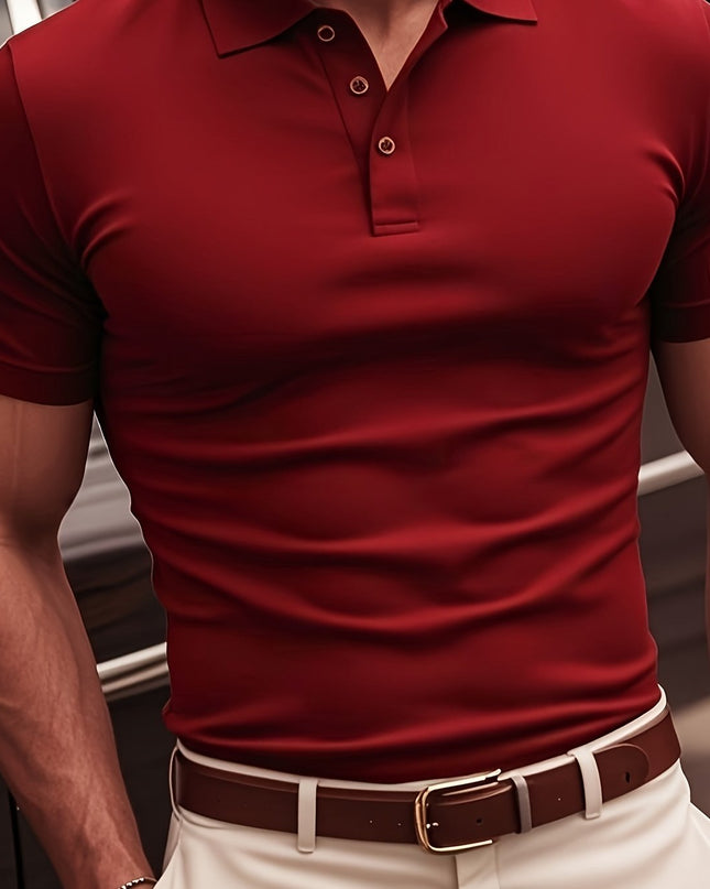 European And American Men's Fashion Short Sleeve Button Shirt