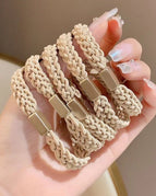 Braided gold tube light coffee 1 piece