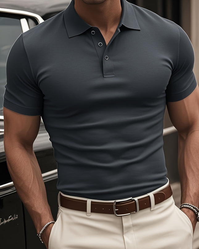 European And American Men's Fashion Short Sleeve Button Shirt