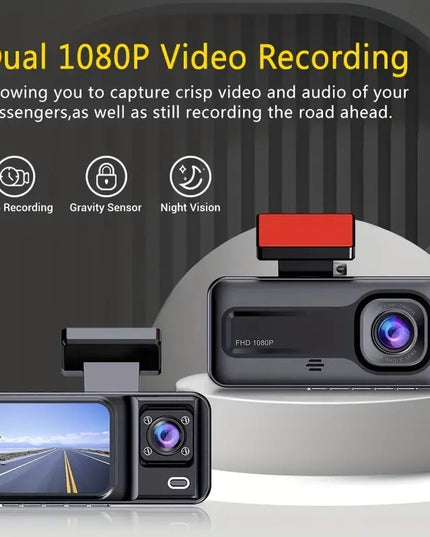 1080P HD Dual Lens Car DVR Camera with GPS