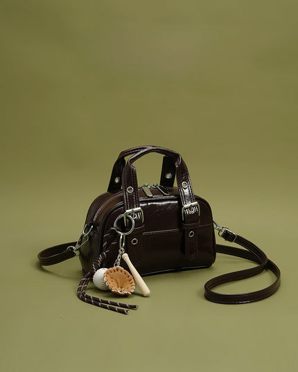 Retro Women's Handbag with Detachable Strap