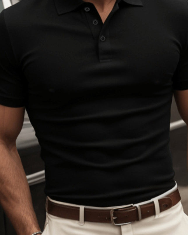 European And American Men's Fashion Short Sleeve Button Shirt