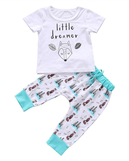 Newborn Baby Clothes Set T-shirt Tops Pants Little Boys and Girls Outfits