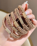 Braided gold tube dark coffee 1 piece