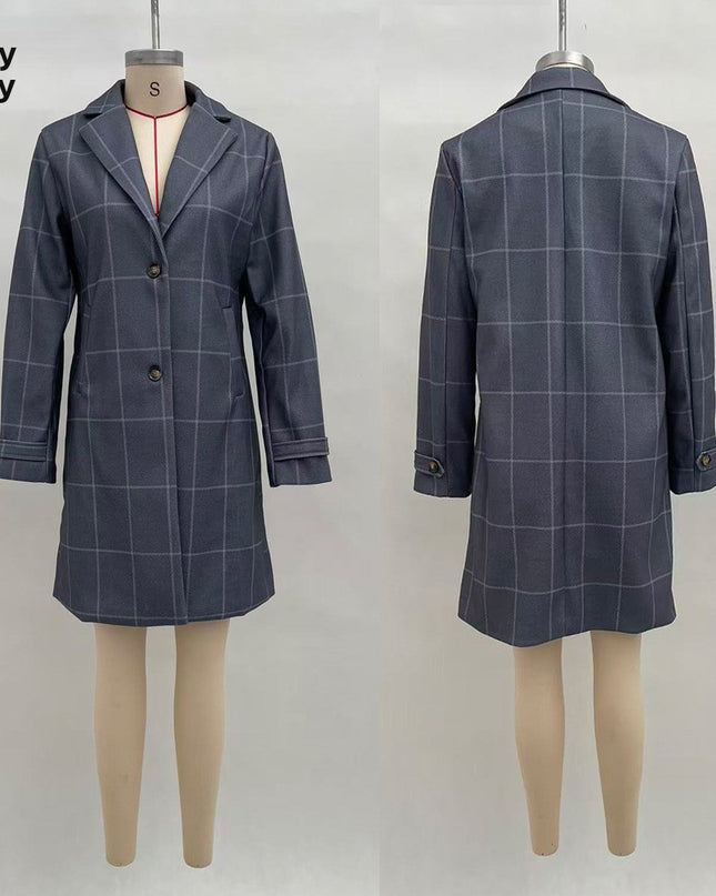 Long-sleeved button-down coat