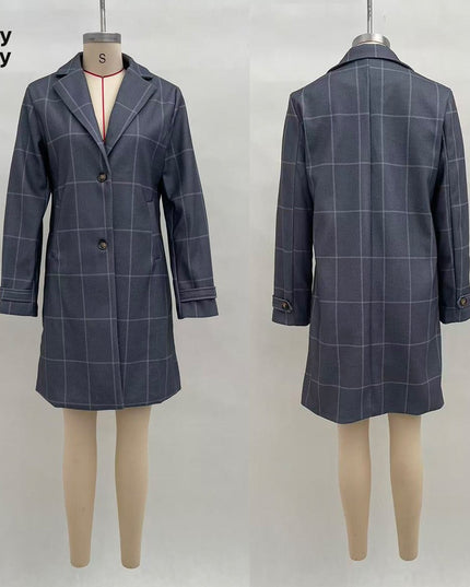 Long-sleeved button-down coat