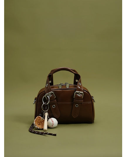 Retro Women's Handbag with Detachable Strap