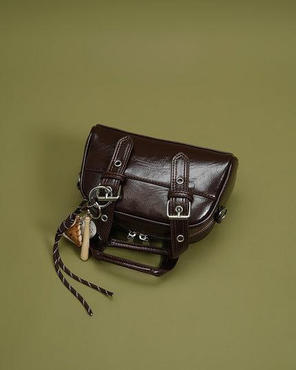 Retro Women's Handbag with Detachable Strap