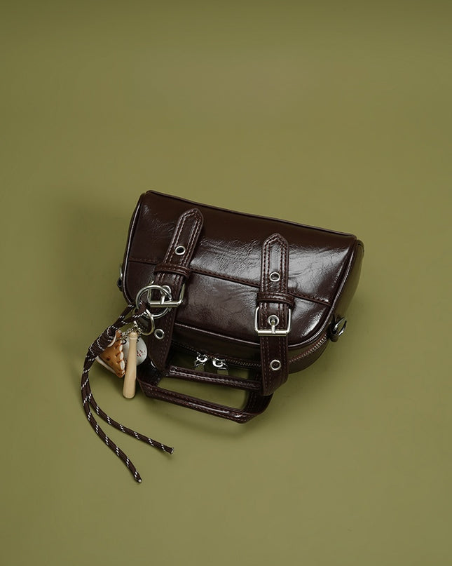 Retro Women's Handbag with Detachable Strap