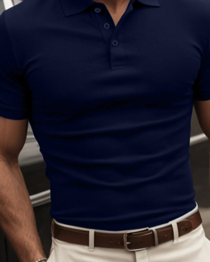 European And American Men's Fashion Short Sleeve Button Shirt