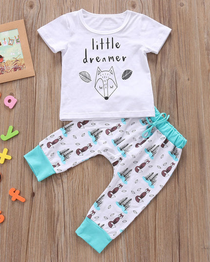 Newborn Baby Clothes Set T-shirt Tops Pants Little Boys and Girls Outfits