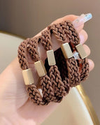 Braided gold tube light brown 1 piece