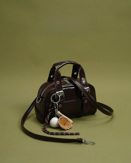 Retro Women's Handbag with Detachable Strap