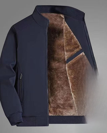 Men's Fleece Jacket Loose Casual Winter Coat