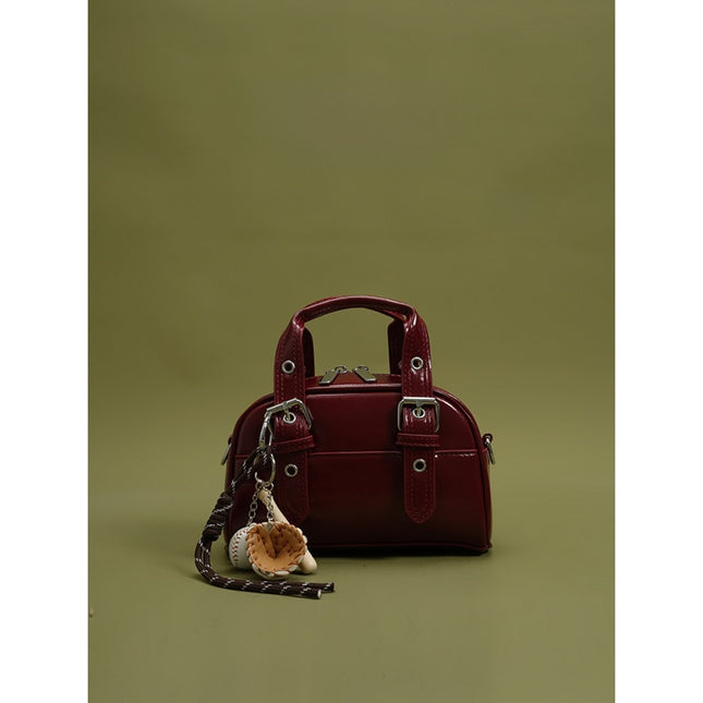 Retro Women's Handbag with Detachable Strap