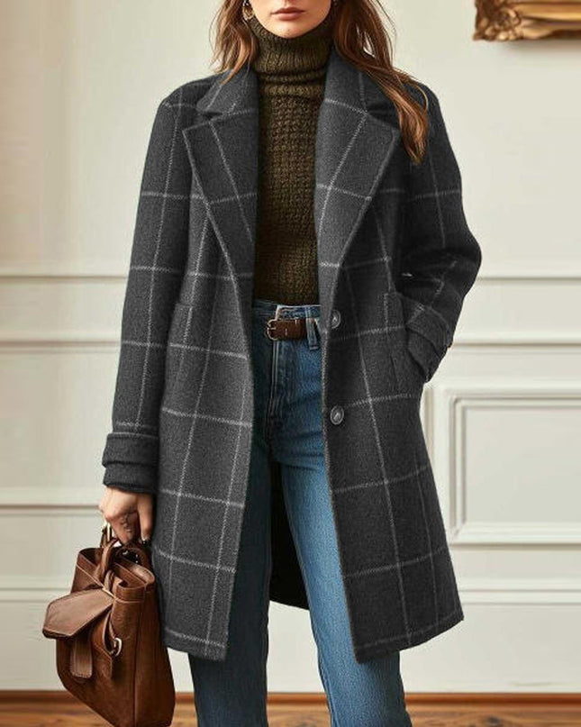 Long-sleeved button-down coat