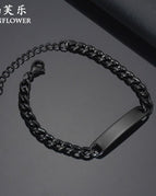 S-b02 (with extension chain) black / Engraved picture (customized according to the drawing)
