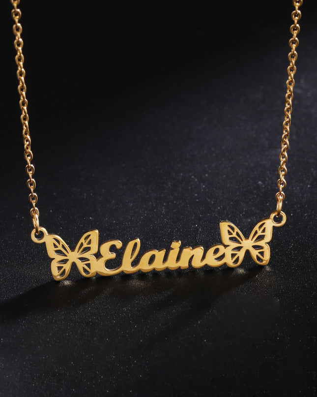 DIY Custom Name Lettering Necklace Female 304 Stainless Steel Letter Pendant Boy Day Lover Gift For Girlfriend
