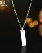 Steel color (o-shaped chain) necklace / Engraved picture (customized according to the drawing)