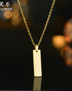 Golden (o-shaped chain) necklace / Engraved picture (customized according to the drawing)