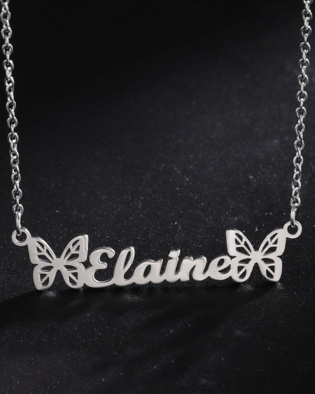 DIY Custom Name Lettering Necklace Female 304 Stainless Steel Letter Pendant Boy Day Lover Gift For Girlfriend