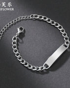 S-b02 (with extension chain) steel color / Engraved picture (customized according to the drawing)
