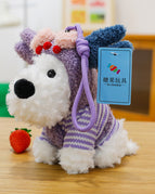 Plush big-eyed fish head cover / 17cm color rope with random color