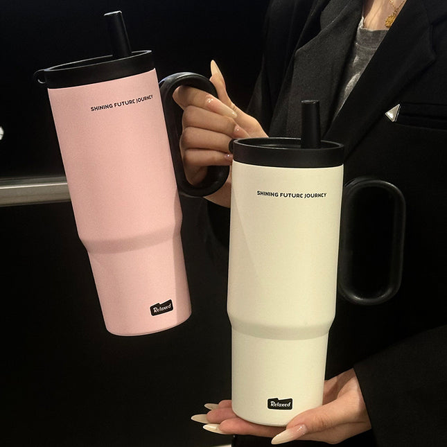 Straw Thermos Cup