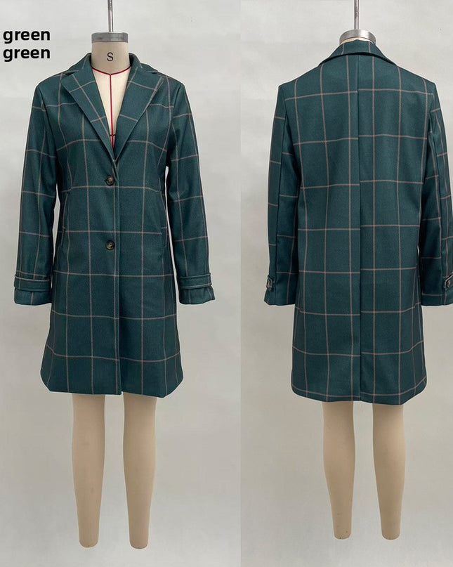 Long-sleeved button-down coat