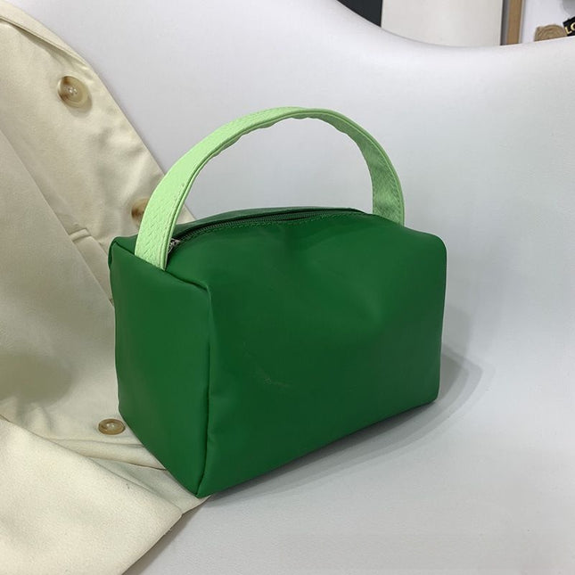 Portable new candy-colored leather storage bag