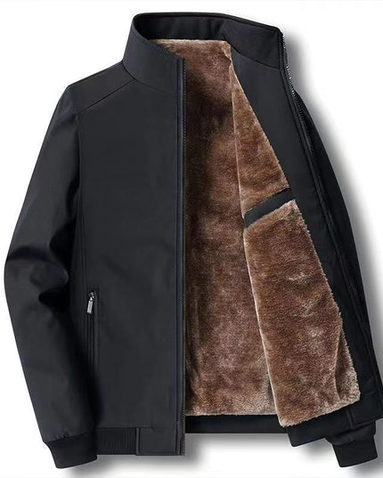 Men's Fleece Jacket Loose Casual Winter Coat