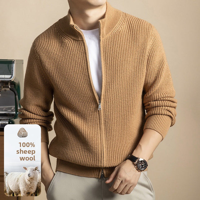 Mens Wool Knit Cardigan