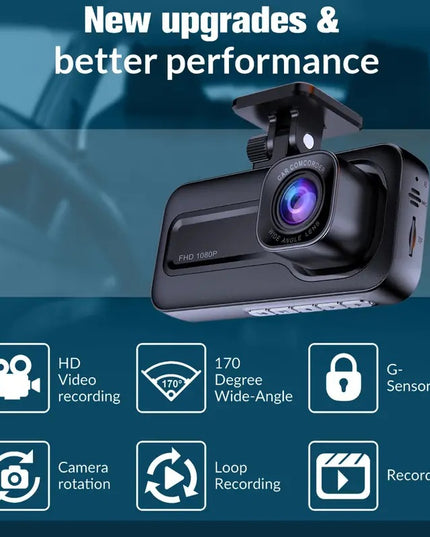 1080P HD Dual Lens Car DVR Camera with GPS