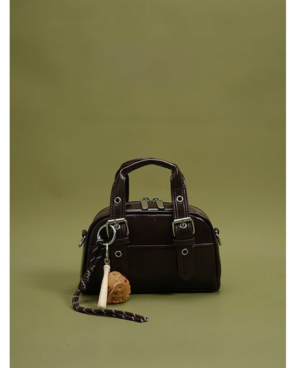 Retro Women's Handbag with Detachable Strap