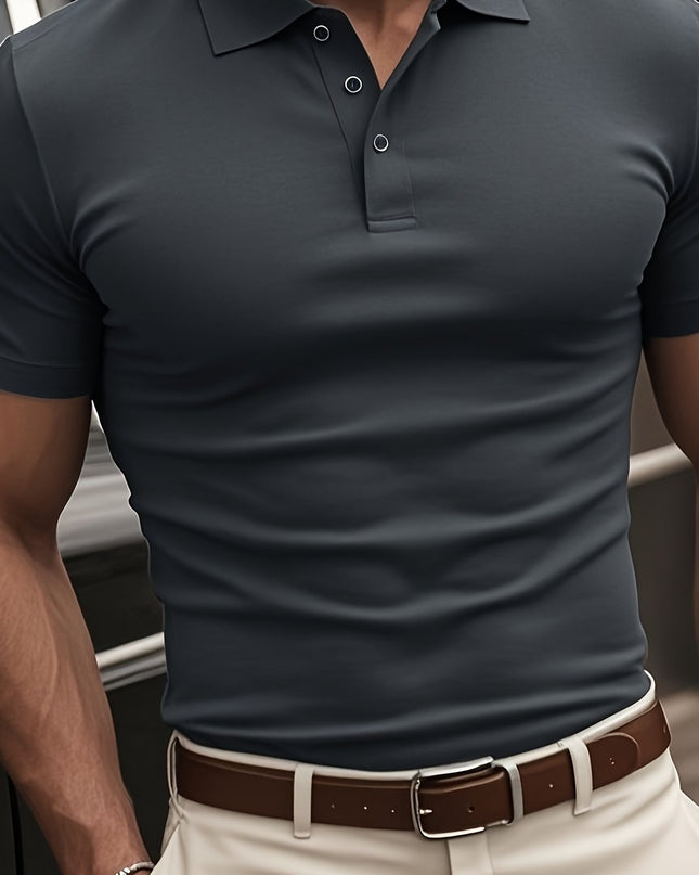 European And American Men's Fashion Short Sleeve Button Shirt