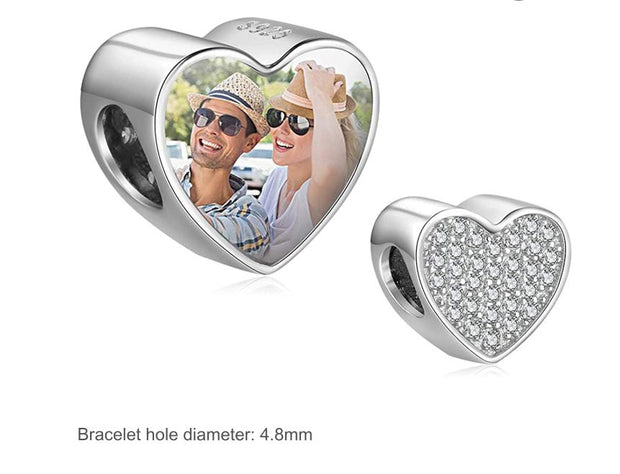 Handmade Photo Bracelet Accessories DIY Color Photo Leather Rope Bracelet String Decoration Zircon Birthday Gift