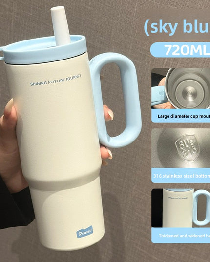 Straw Thermos Cup