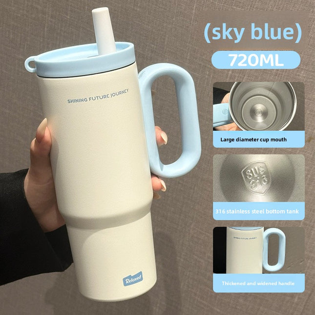 Straw Thermos Cup