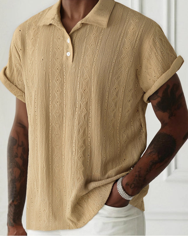 Men's Breathable Hollow-out Lightweight Casual Top