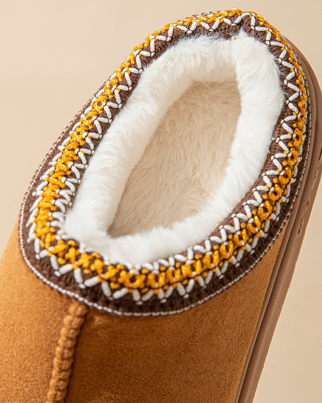 Imitation Deerskin Home Slippers with Thick Sole