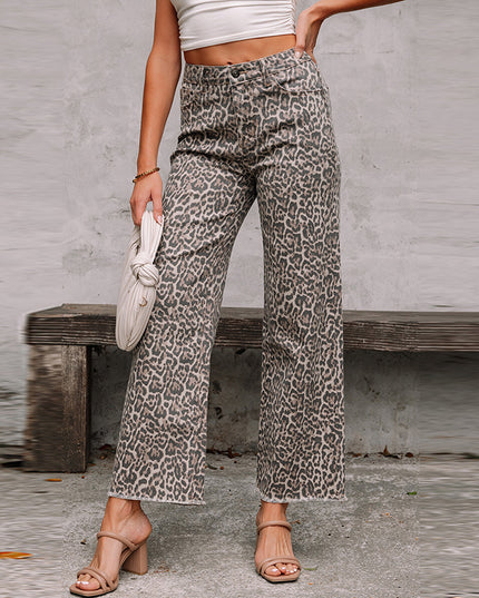 Women's European And American Personalized High Waist Frayed Jeans