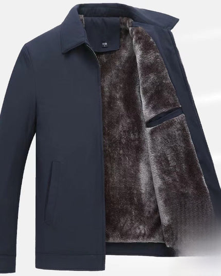 Men's Fleece Jacket Loose Casual Winter Coat